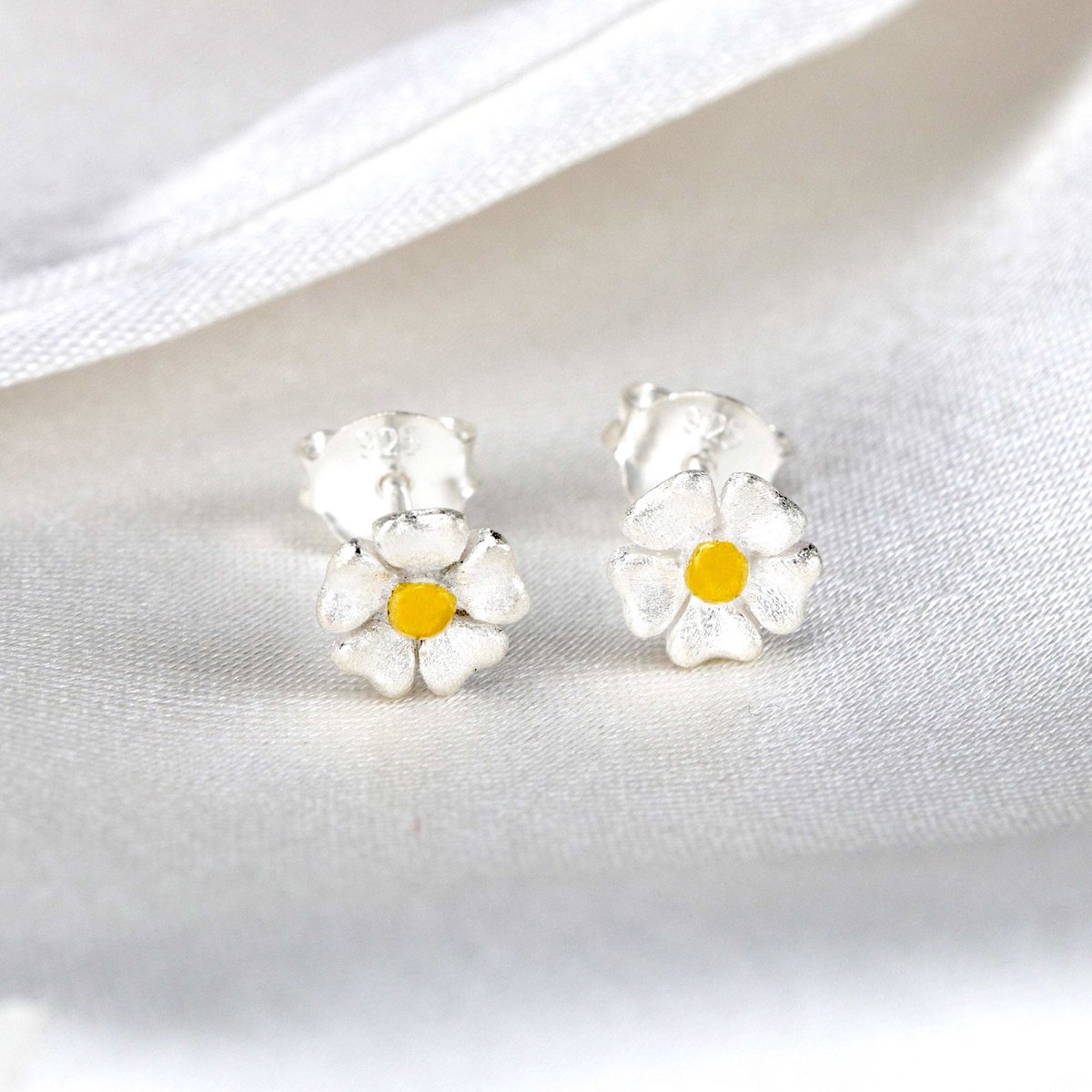 Butterblumen Mini Ohrstecker - 925 Sterling Silber