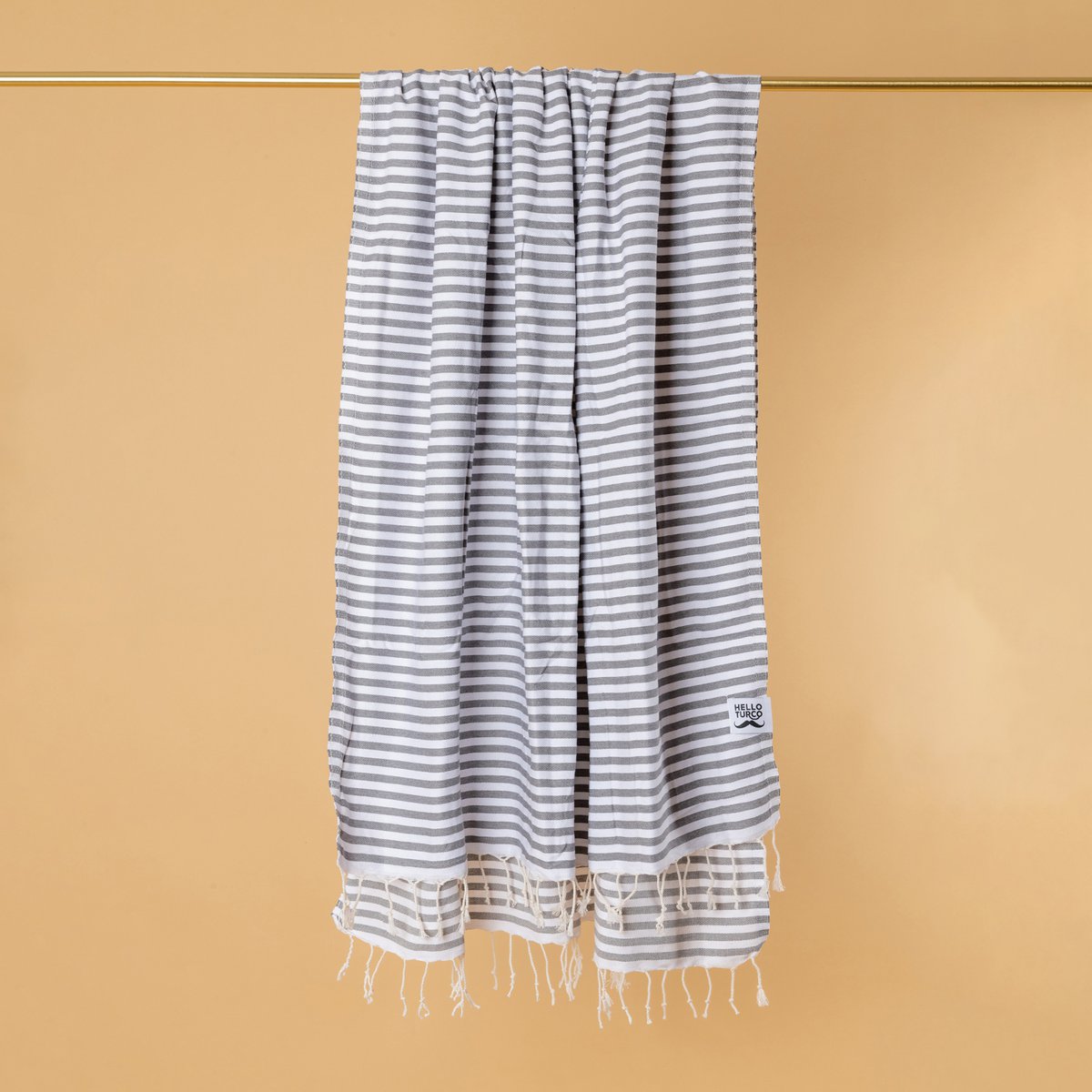 COOL GREY - Sporty Turkish Towel • türkisches Handtuch / Hamamtuch