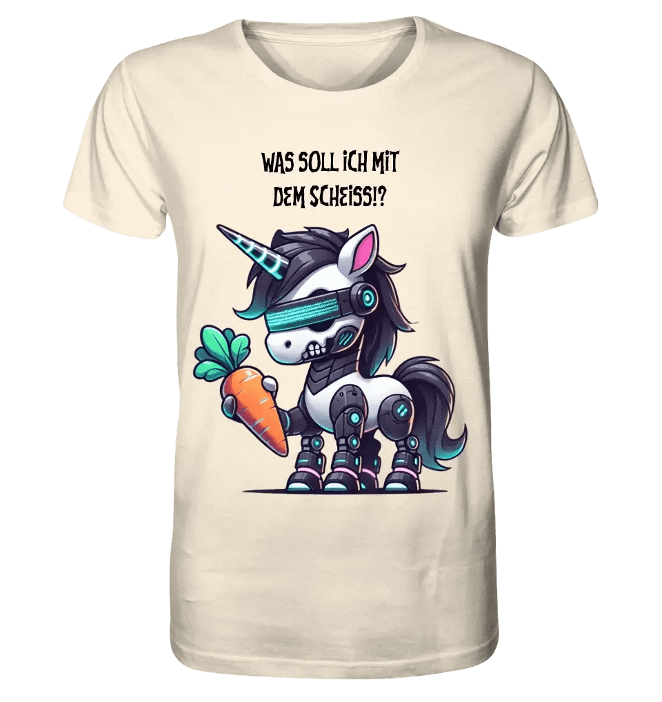 CYBER EINHORN + Text • Halloween • Unisex Premium T-Shirt XS-5XL aus Bio-Baumwolle für Damen & Herren • Exklusivdesign • personalisiert