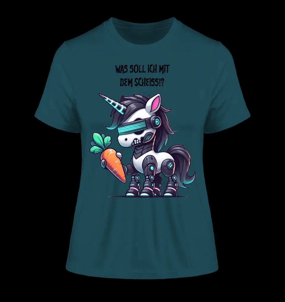 CYBER EINHORN + Text • Ladies Premium T-Shirt XS-2XL aus Bio-Baumwolle für Damen • Exklusivdesign • personalisiert