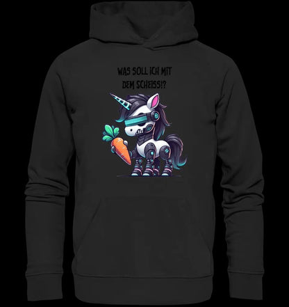 CYBER EINHORN + Text • Unisex Premium Hoodie XS-5XL aus Bio-Baumwolle für Damen & Herren • Exklusivdesign • personalisiert