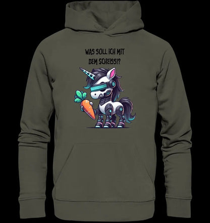 CYBER EINHORN + Text • Unisex Premium Hoodie XS-5XL aus Bio-Baumwolle für Damen & Herren • Exklusivdesign • personalisiert