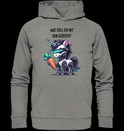 CYBER EINHORN + Text • Unisex Premium Hoodie XS-5XL aus Bio-Baumwolle für Damen & Herren • Exklusivdesign • personalisiert