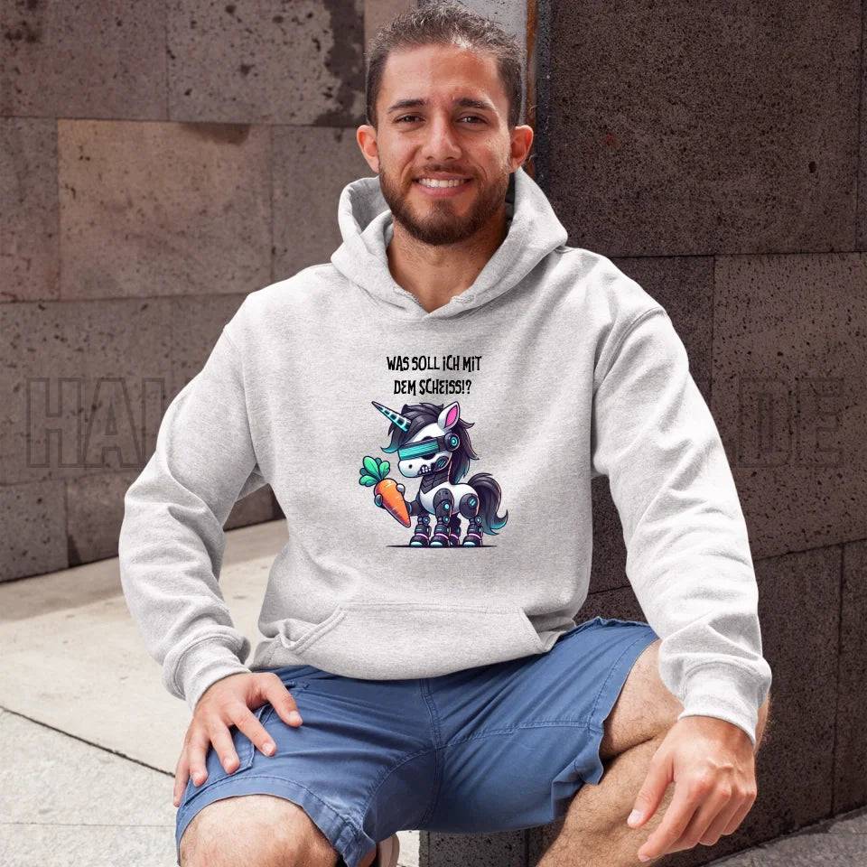 CYBER EINHORN + Text • Unisex Premium Hoodie XS-5XL aus Bio-Baumwolle für Damen & Herren • Exklusivdesign • personalisiert