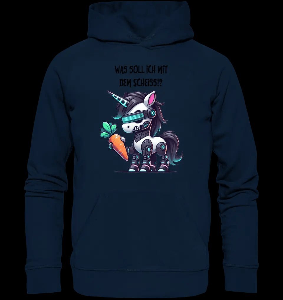 CYBER EINHORN + Text • Unisex Premium Hoodie XS-5XL aus Bio-Baumwolle für Damen & Herren • Exklusivdesign • personalisiert