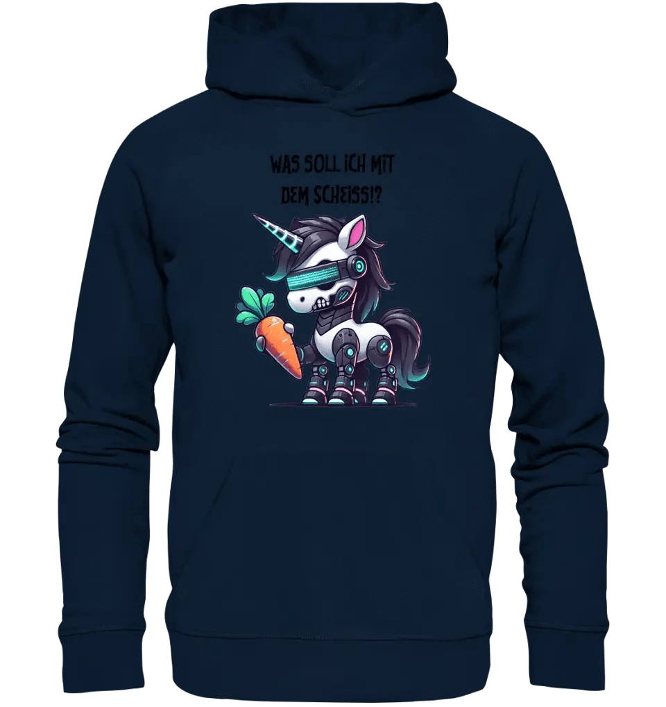 CYBER EINHORN + Text • Unisex Premium Hoodie XS-5XL aus Bio-Baumwolle für Damen & Herren • Exklusivdesign • personalisiert