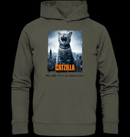 Catzilla • Katze • Unisex Premium Hoodie XS-5XL aus Bio-Baumwolle für Damen & Herren • Exklusivdesign • personalisiert