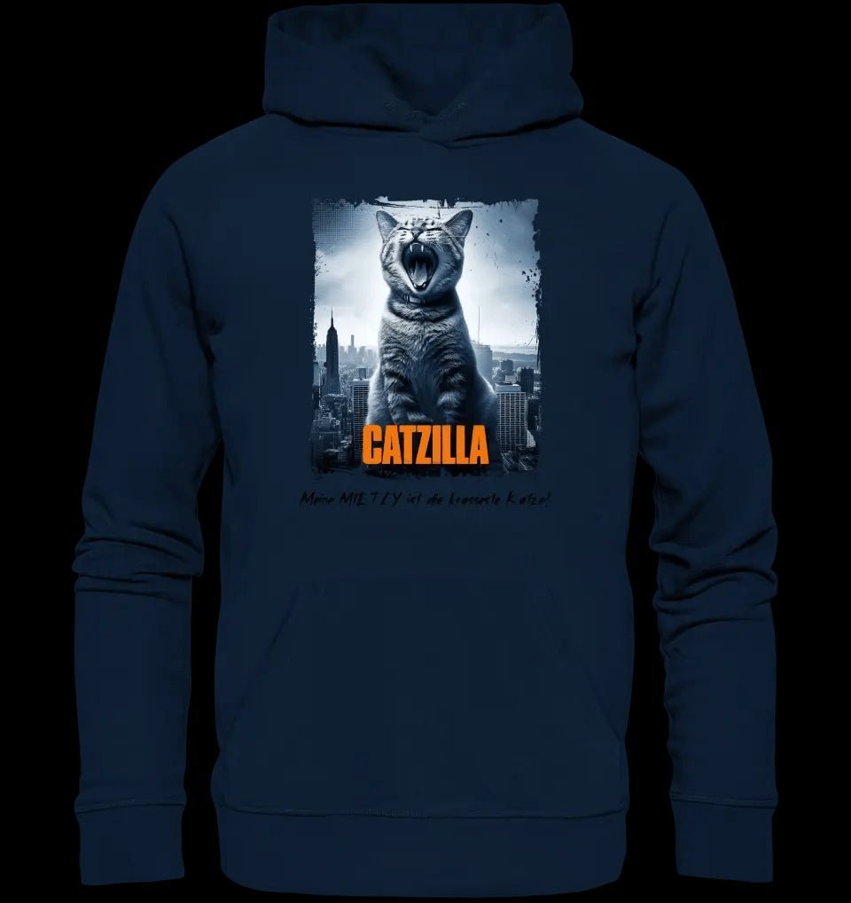 Catzilla • Katze • Unisex Premium Hoodie XS-5XL aus Bio-Baumwolle für Damen & Herren • Exklusivdesign • personalisiert