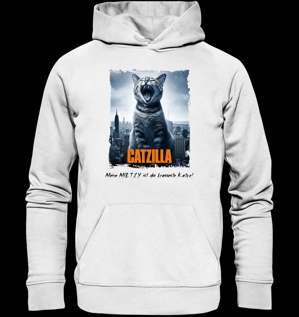 Catzilla • Katze • Unisex Premium Hoodie XS-5XL aus Bio-Baumwolle für Damen & Herren • Exklusivdesign • personalisiert