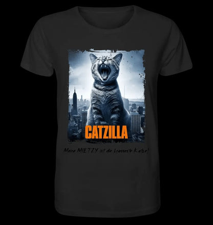 Catzilla • Katze • Unisex Premium T-Shirt XS-5XL aus Bio-Baumwolle für Damen & Herren • Exklusivdesign • personalisiert