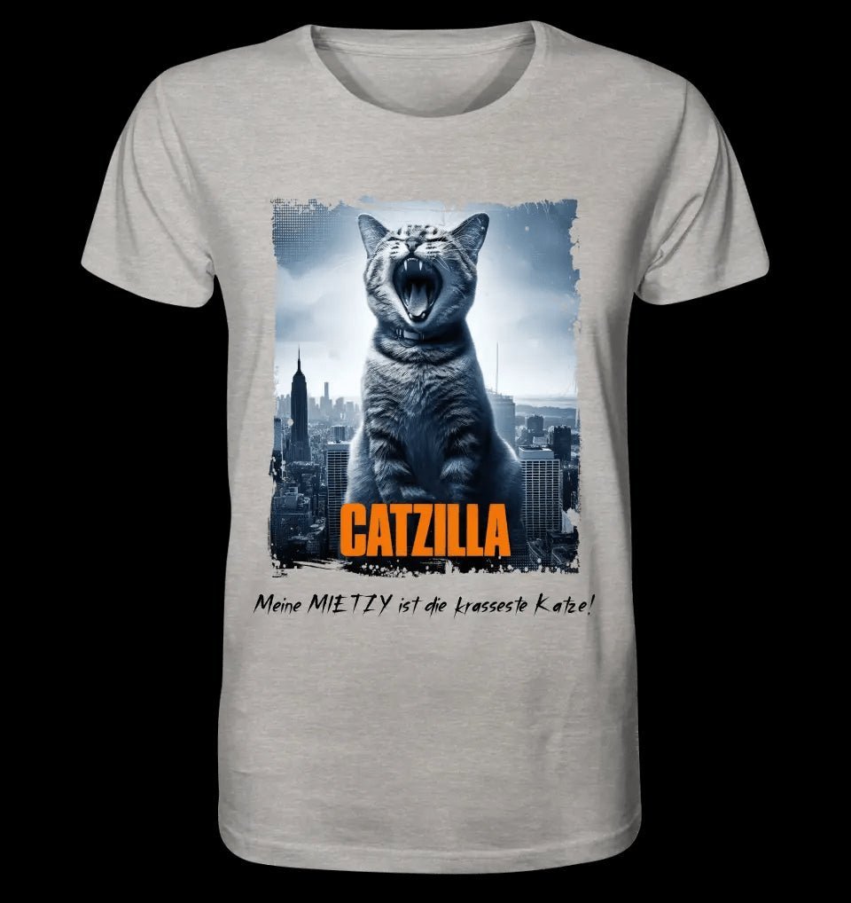 Catzilla • Katze • Unisex Premium T-Shirt XS-5XL aus Bio-Baumwolle für Damen & Herren • Exklusivdesign • personalisiert