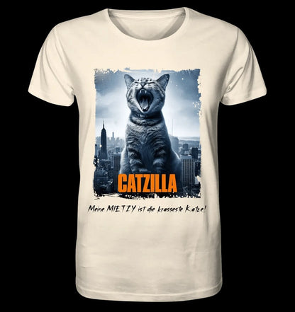 Catzilla • Katze • Unisex Premium T-Shirt XS-5XL aus Bio-Baumwolle für Damen & Herren • Exklusivdesign • personalisiert