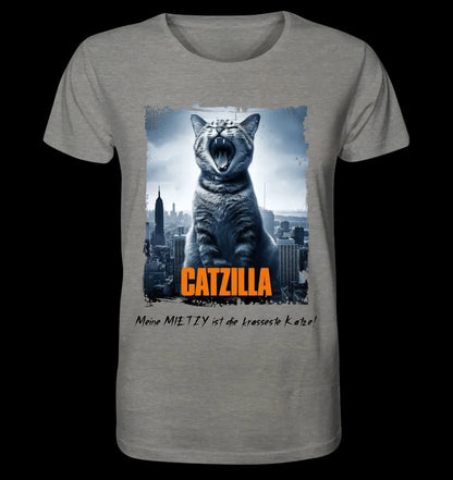 Catzilla • Katze • Unisex Premium T-Shirt XS-5XL aus Bio-Baumwolle für Damen & Herren • Exklusivdesign • personalisiert