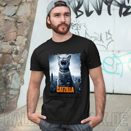 Catzilla • Katze • Unisex Premium T-Shirt XS-5XL aus Bio-Baumwolle für Damen & Herren • Exklusivdesign • personalisiert