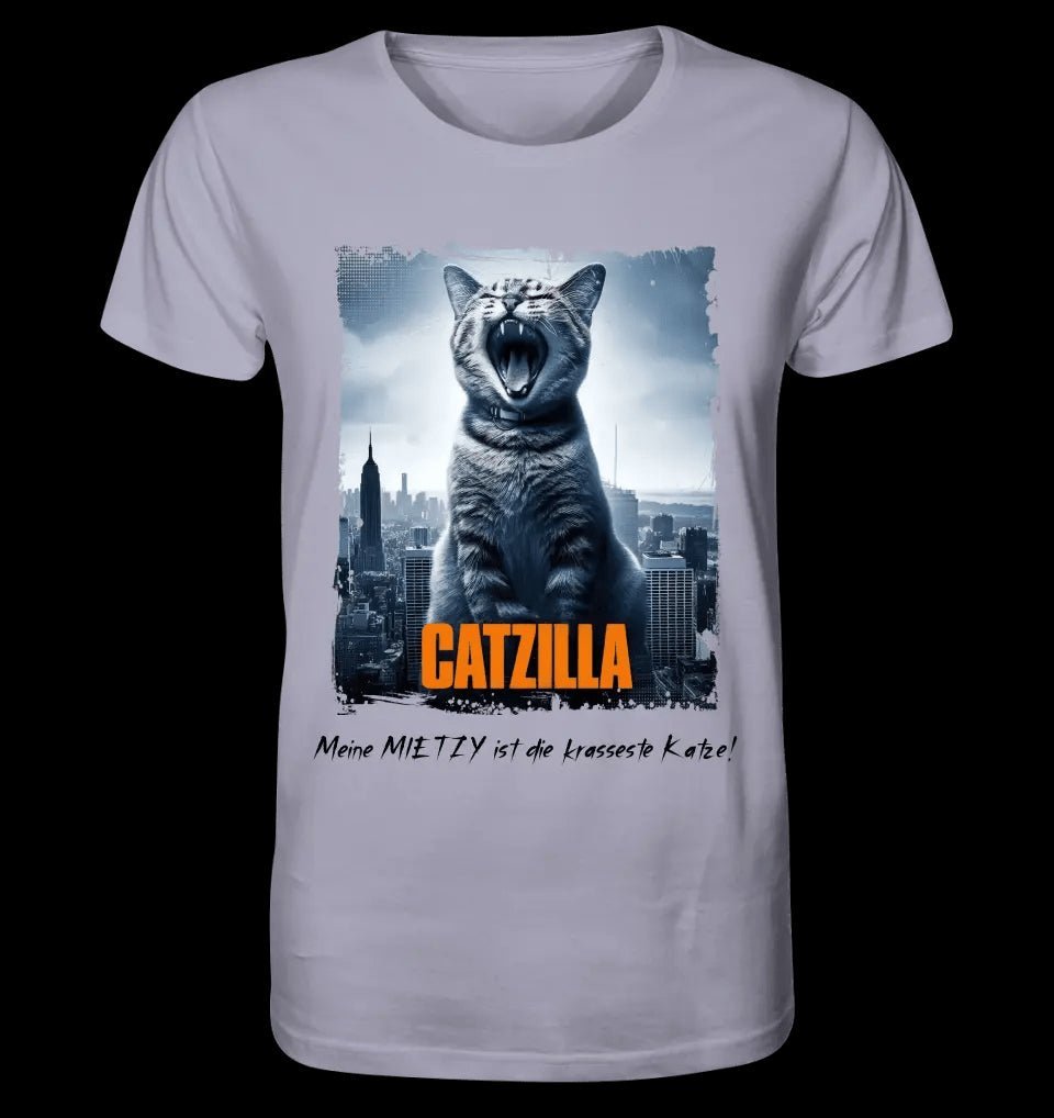 Catzilla • Katze • Unisex Premium T-Shirt XS-5XL aus Bio-Baumwolle für Damen & Herren • Exklusivdesign • personalisiert