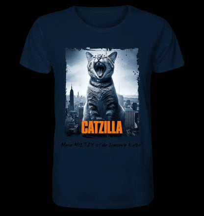 Catzilla • Katze • Unisex Premium T-Shirt XS-5XL aus Bio-Baumwolle für Damen & Herren • Exklusivdesign • personalisiert