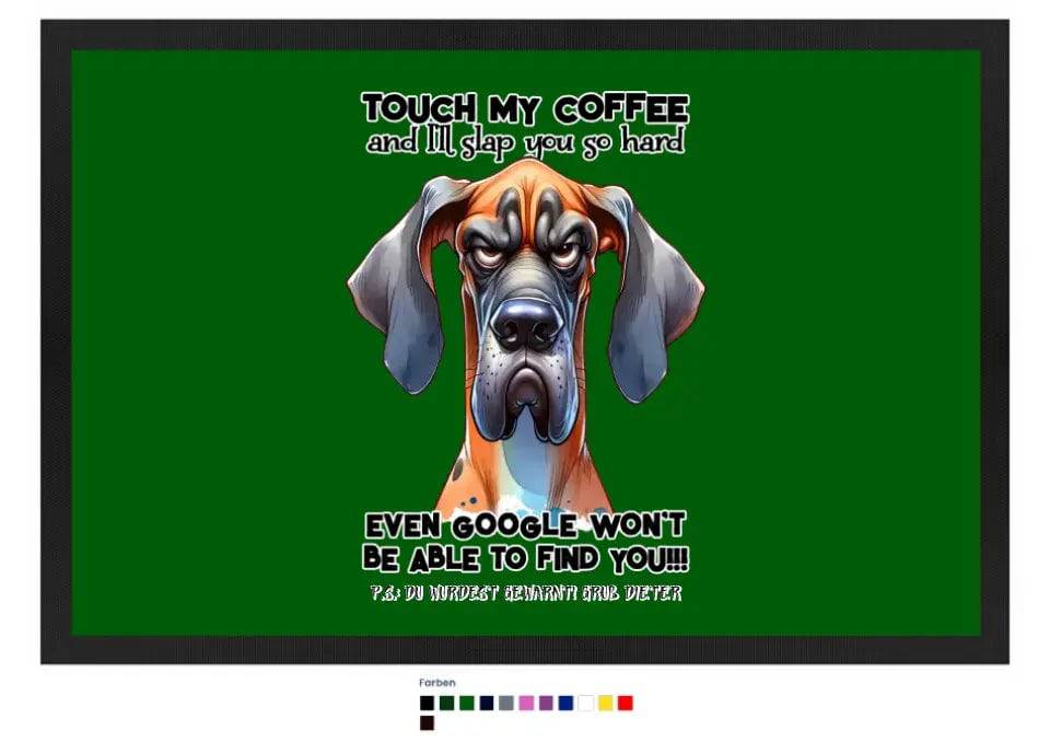 Coffee-Dog • Kaffee • Hund • Fußmatte • Exklusivdesign • personalisiert