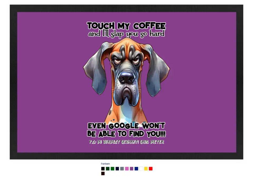 Coffee-Dog • Kaffee • Hund • Fußmatte • Exklusivdesign • personalisiert