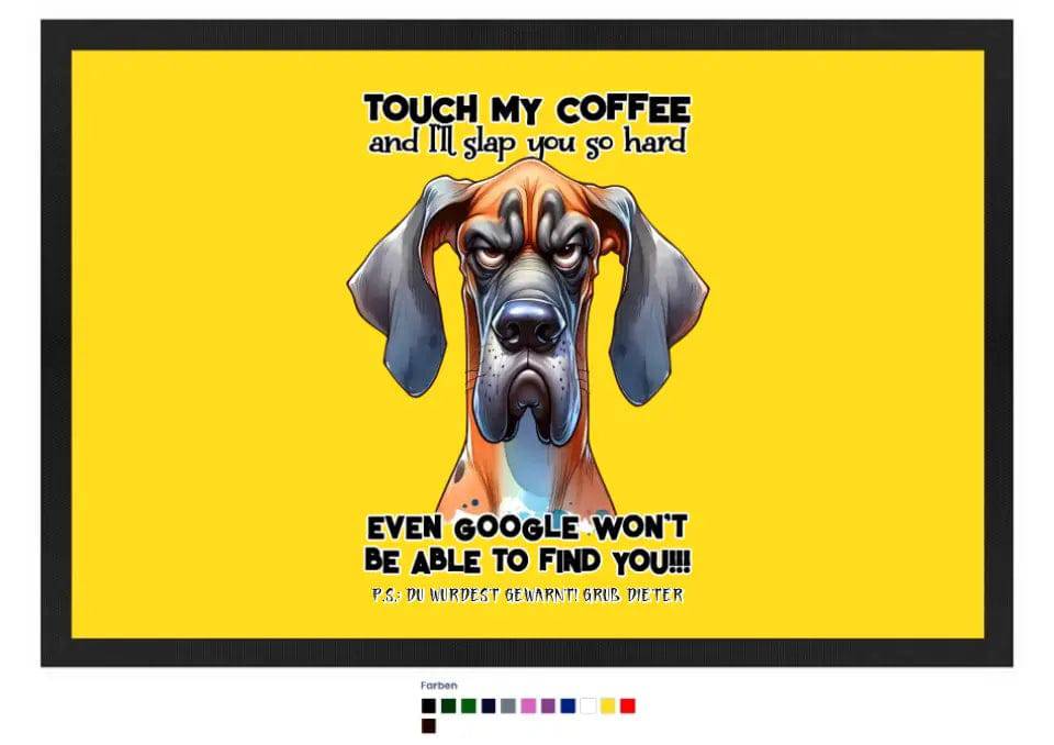 Coffee-Dog • Kaffee • Hund • Fußmatte • Exklusivdesign • personalisiert