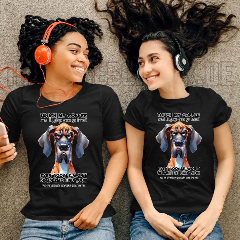 Coffee-Dog • Kaffee • Hund • Ladies Premium T-Shirt XS-2XL aus Bio-Baumwolle für Damen • Exklusivdesign • personalisiert