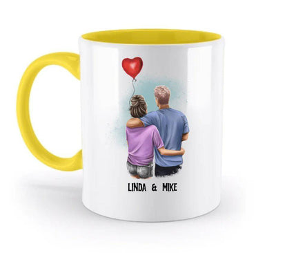 Couple Creator Ballon Love • Liebe • Beziehung • Paar Designer • zweifarbige Tasse • Exklusivdesign • personalisiert