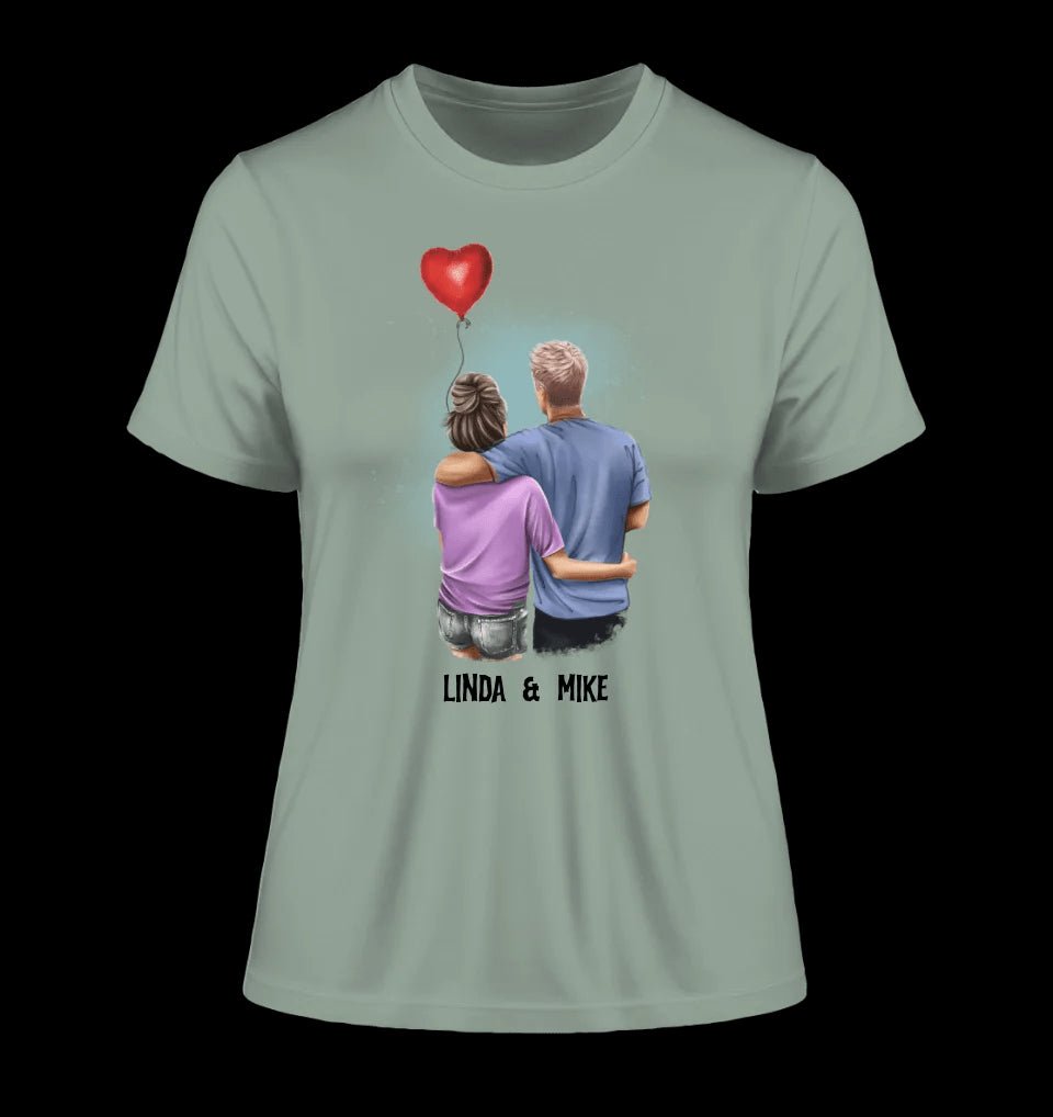 Couple Creator Ballon Love • Liebe • Beziehung • Paar Designer • Ladies Premium T-Shirt XS-2XL aus Bio-Baumwolle für Damen • Exklusivdesign • personalisiert • Motivauswahl • personalisierbar