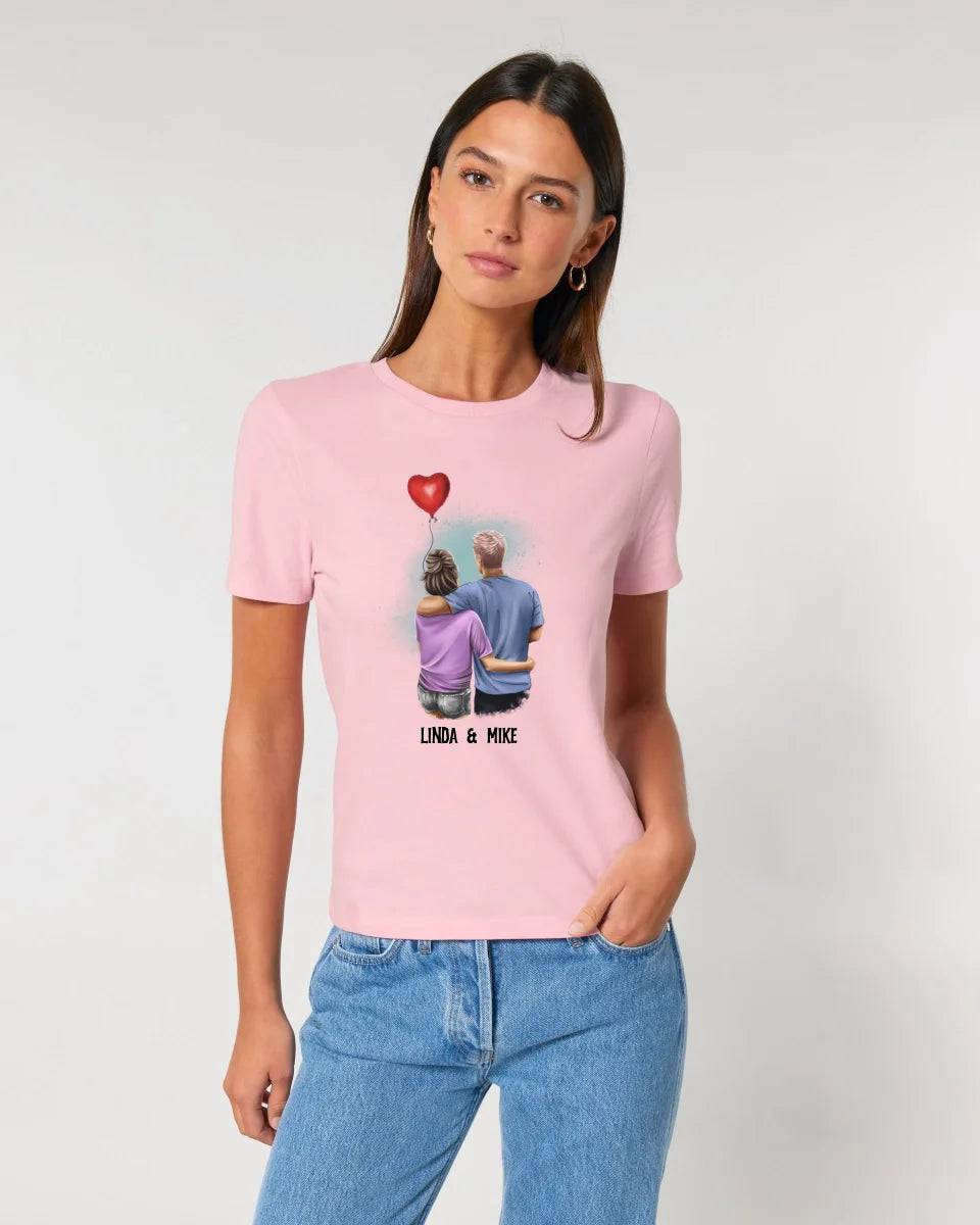 Couple Creator Ballon Love • Liebe • Beziehung • Paar Designer • Ladies Premium T-Shirt XS-2XL aus Bio-Baumwolle für Damen • Exklusivdesign • personalisiert • Motivauswahl • personalisierbar