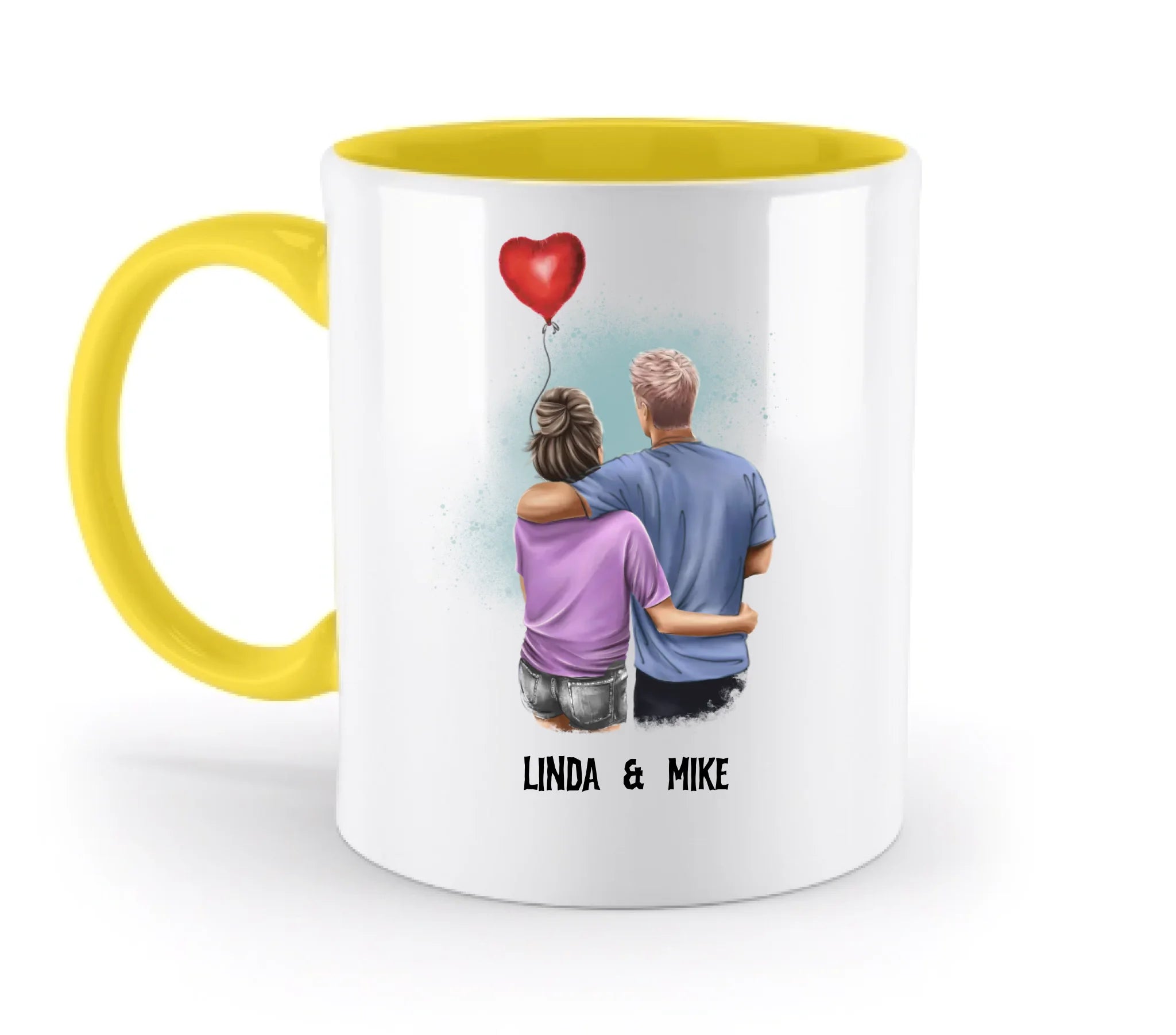 Couple Creator Ballon Love • Liebe • Beziehung • Paar Designer • zweifarbige Tasse • Exklusivdesign • personalisiert