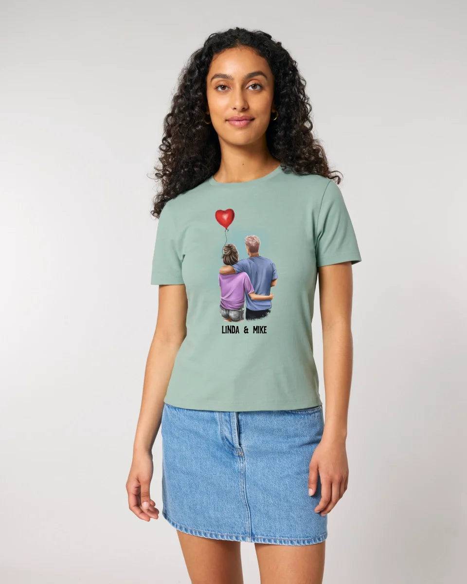 Couple Creator Ballon Love • Liebe • Beziehung • Paar Designer • Ladies Premium T-Shirt XS-2XL aus Bio-Baumwolle für Damen • Exklusivdesign • personalisiert • Motivauswahl • personalisierbar