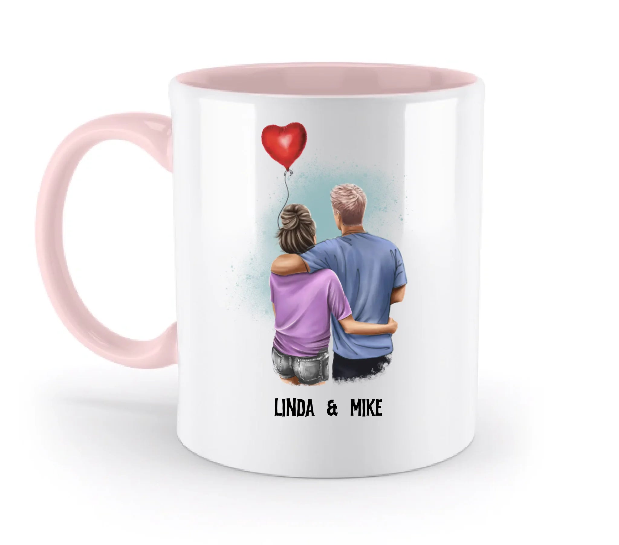 Couple Creator Ballon Love • Liebe • Beziehung • Paar Designer • zweifarbige Tasse • Exklusivdesign • personalisiert