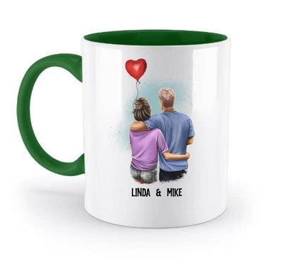 Couple Creator Ballon Love • Liebe • Beziehung • Paar Designer • zweifarbige Tasse • Exklusivdesign • personalisiert