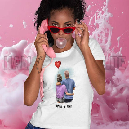 Couple Creator Ballon Love • Liebe • Beziehung • Paar Designer • Ladies Premium T-Shirt XS-2XL aus Bio-Baumwolle für Damen • Exklusivdesign • personalisiert • Motivauswahl • personalisierbar