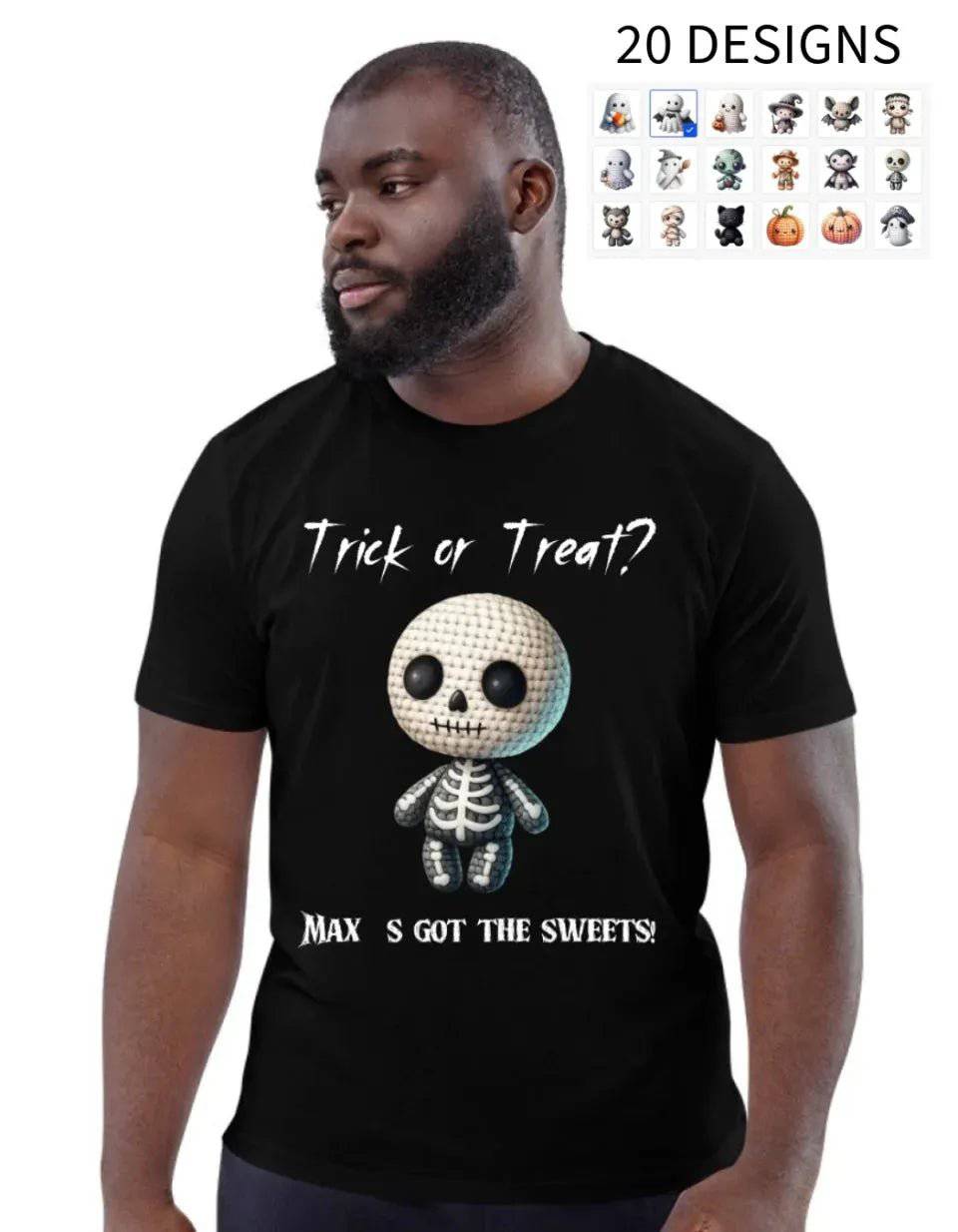 Cute Halloween • Choose from 20 Designs – Add Your Own Text • Unisex Organic Cotton T-Shirt | Stanley/Stella for U.S. customers