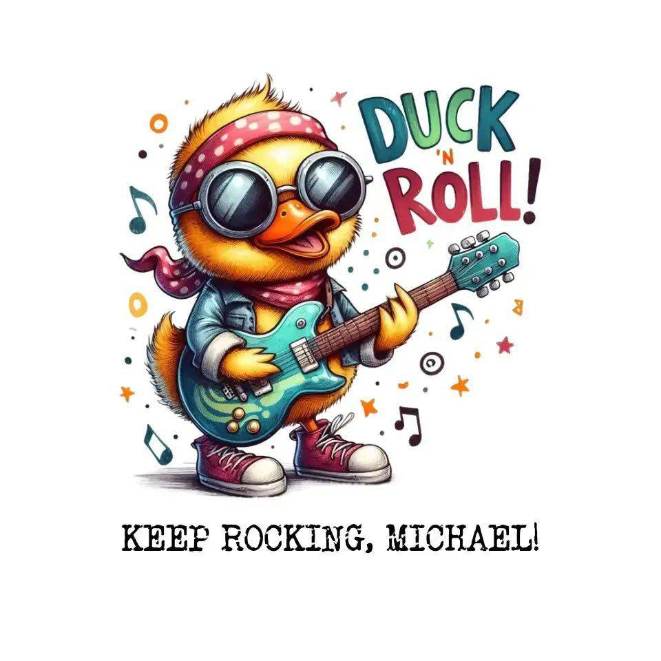 DUCK ´N ROLL • Ente • STICKER 20x20 cm Aufkleber • personalisiert