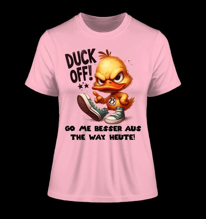 DUCK OFF • ENTE • Ladies Premium T-Shirt XS-2XL aus Bio-Baumwolle für Damen • Exklusivdesign • personalisiert