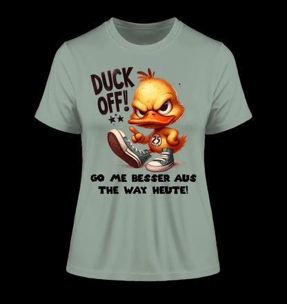 DUCK OFF • ENTE • Ladies Premium T-Shirt XS-2XL aus Bio-Baumwolle für Damen • Exklusivdesign • personalisiert