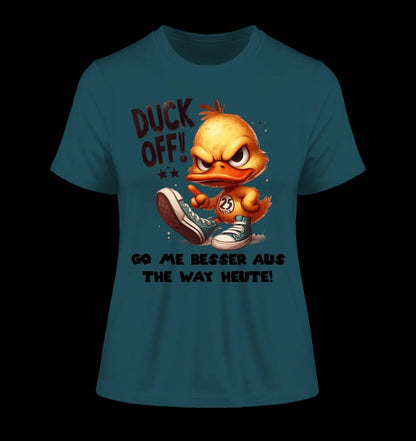 DUCK OFF • ENTE • Ladies Premium T-Shirt XS-2XL aus Bio-Baumwolle für Damen • Exklusivdesign • personalisiert