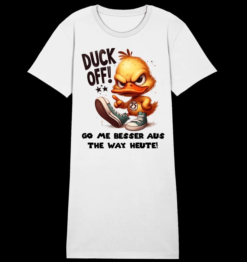 DUCK OFF • Ente • Ladies Premium T-Shirt Kleid aus Bio-Baumwolle S-2XL • Exklusivdesign • personalisiert