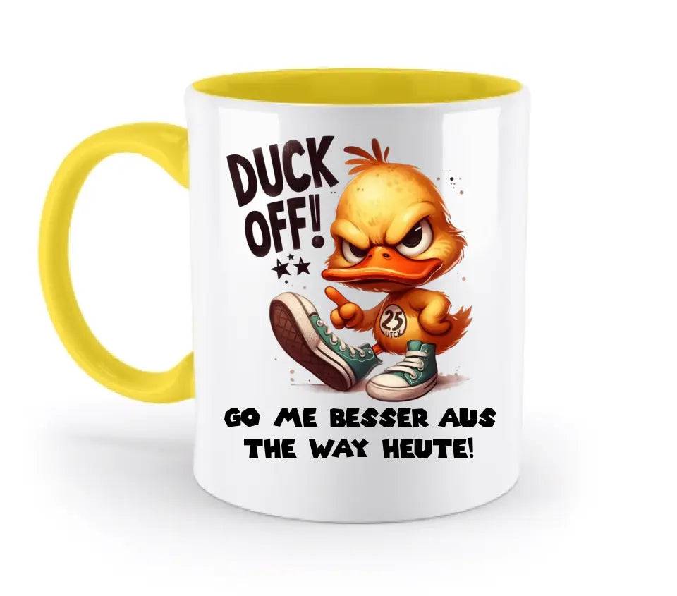 DUCK OFF • Ente • zweifarbige Tasse • Exklusivdesign • personalisiert