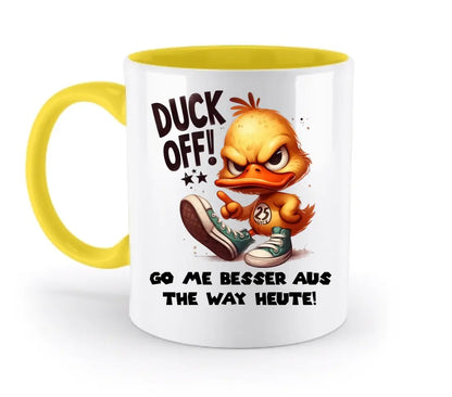 DUCK OFF • Ente • zweifarbige Tasse • Exklusivdesign • personalisiert