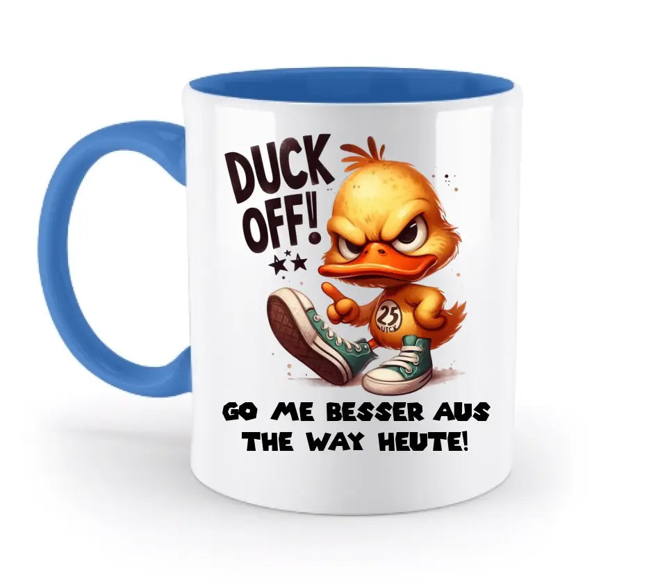 DUCK OFF • Ente • zweifarbige Tasse • Exklusivdesign • personalisiert