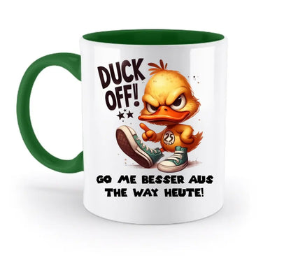 DUCK OFF • Ente • zweifarbige Tasse • Exklusivdesign • personalisiert