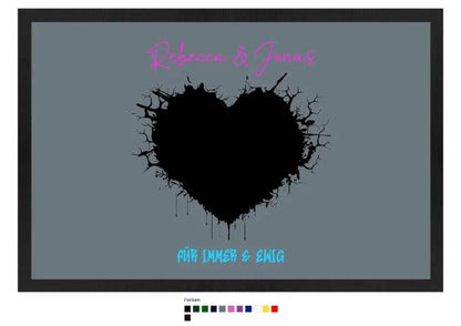 Dein Bild im "Wild-Heart" Design • Fußmatte in 12 Farben