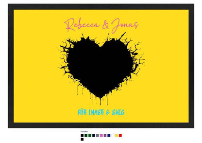 Dein Bild im "Wild-Heart" Design • Fußmatte in 12 Farben