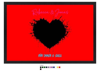 Dein Bild im "Wild-Heart" Design • Fußmatte in 12 Farben