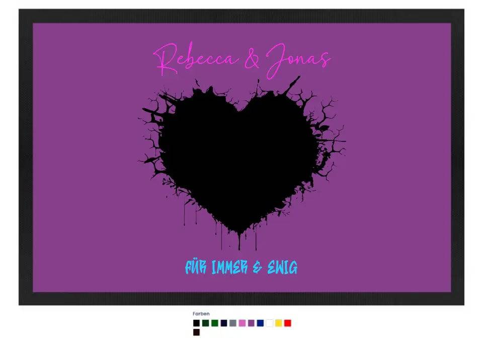 Dein Bild im "Wild-Heart" Design • Fußmatte in 12 Farben