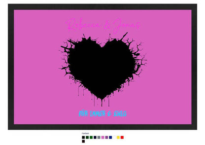 Dein Bild im "Wild-Heart" Design • Fußmatte in 12 Farben