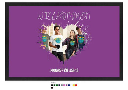 Dein Bild im "Wild-Heart" Design • Fußmatte in 12 Farben