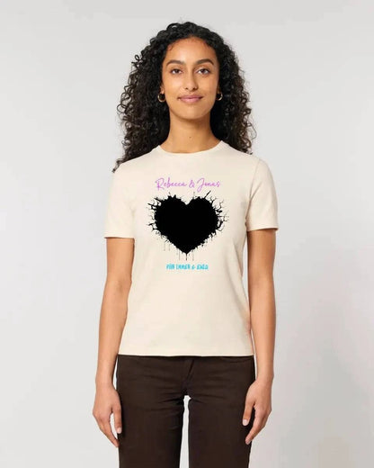 Dein Bild im "Wild-Heart" Design • Ladies Premium T-Shirt XS-2XL aus Bio-Baumwolle für Damen • Fotogeschenk • personalisiert