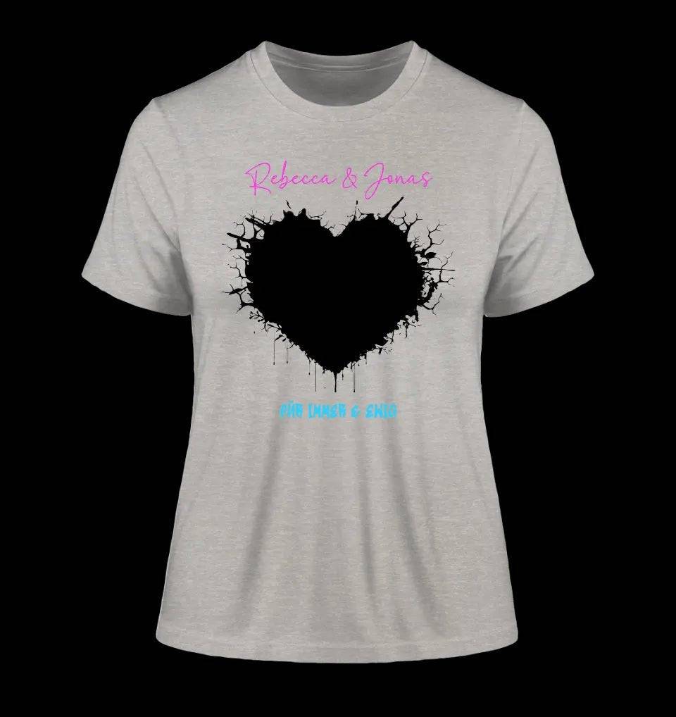 Dein Bild im "Wild-Heart" Design • Ladies Premium T-Shirt XS-2XL aus Bio-Baumwolle für Damen • Fotogeschenk • personalisiert